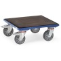 Fetra Kistenroller mit Holz-Plattform mit Riefengummi