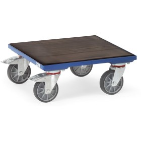 Fetra Kistenroller mit Holz-Plattform mit Riefengummi Fetra Kistenroller mit Holz-Plattform mit Riefengummi
