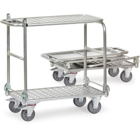 Fetra Klappwagen mit 2 Bügel und klappbarer Tischplattform Fetra Klappwagen mit 2 Bügel und klappbarer Tischplattform