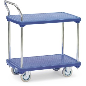 Fetra Kunststoffplattenwagen mit 2 Böden, Ladefläche 810 x 500 mm Fetra Kunststoffplattenwagen mit 2 Böden, Ladefläche 810 x 500 mm