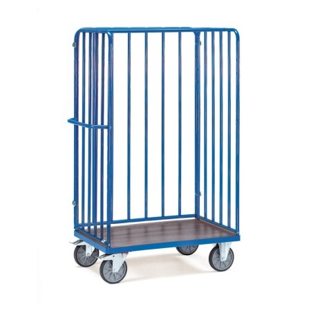 Fetra Paketwagen mit 2 Stirnwänden und 1 Längswand, mit wasserfester Plattform, 1800 mm