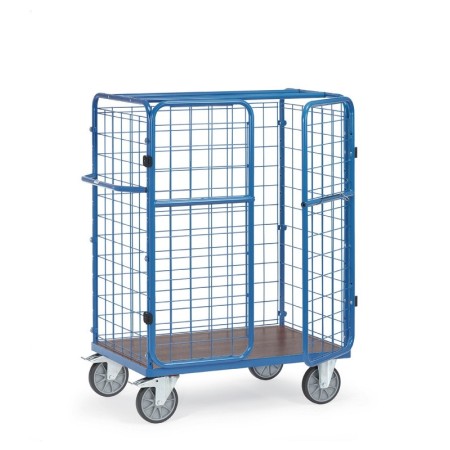 Fetra Paketwagen mit Drahtgitter und Doppelflügeltüren, mit wasserfester Plattform, 1550mm