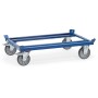 Fetra Paletten-Fahrgestell, 750 kg, 1200 x 800 mm, TPE-Bereifung, blau,