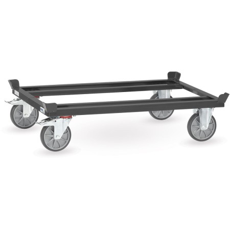 Fetra Paletten-Fahrgestell, 750 kg, 1200 x 800 mm, TPE-Bereifung, Grey Edition