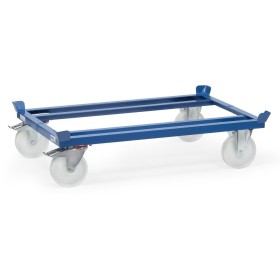 Fetra Paletten-Fahrgestell, Tragkraft 1050 kg, Polyamidräder, für Gitterboxen und Flachpaletten Fetra Paletten-Fahrgestell, Tragkraft 1050 kg, Polyamidräder, für Gitterboxen und Flachpaletten