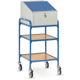 Fetra Rollpult mit 2 Ablageböden und Schreibpult-Aufsatz, Ladefläche 500 x 600 mm Fetra Rollpult mit 2 Ablageböden und Schreibpult-Aufsatz, Ladefläche 500 x 600 mm