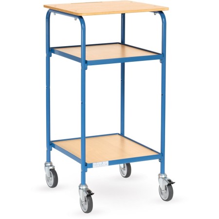 Fetra Rollpult mit Schreibfläche und 2 Ablageböden, Ladefläche 500 x 600 mm