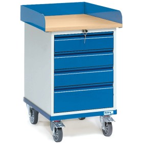 Fetra Rollschrank mit Umrandung und 4 Schubladen, Ladefläche 520 x 625 mm Fetra Rollschrank mit Umrandung und 4 Schubladen, Ladefläche 520 x 625 mm