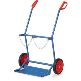 Fetra Stahlflaschenkarre, Tragkraft 100 kg, 2 Stahlflaschen à 20 Ltr. Fetra Stahlflaschenkarre, Tragkraft 100 kg, 2 Stahlflaschen à 20 Ltr.