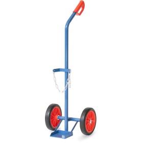 Fetra Stahlflaschenkarre, Tragkraft 100 kg, für 1 Stahlflasche 10 Ltr. Inhalt Fetra Stahlflaschenkarre, Tragkraft 100 kg, für 1 Stahlflasche 10 Ltr. Inhalt