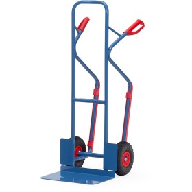 Fetra Stahlrohrkarre, Tragkraft 300 kg, Höhe 1300 mm, Gleitkufen, breite Schaufel Fetra Stahlrohrkarre, Tragkraft 300 kg, Höhe 1300 mm, Gleitkufen, breite Schaufel