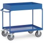 Fetra Tischwagen mit 2 Blechwannen, obere Etage 150 mm Rand