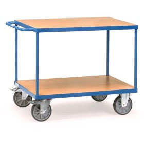 Fetra Tischwagen mit 2 Böden, blau, Tragkraft 500 / 600 kg