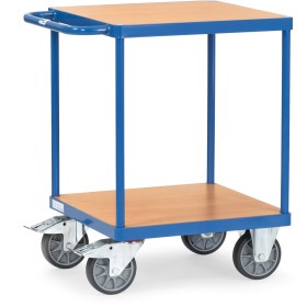 Fetra Tischwagen mit 2 Böden, Tragkraft 500 kg, blau