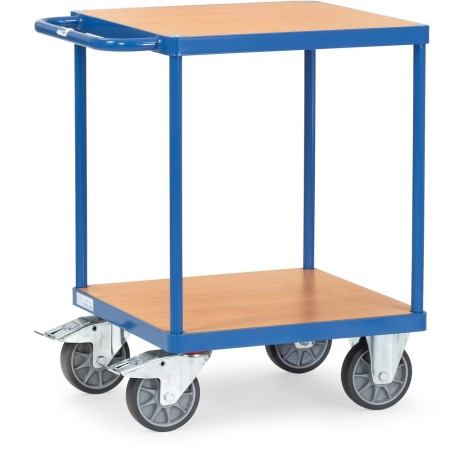 Fetra Tischwagen mit 2 Böden, Tragkraft 500 kg, blau