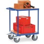 Fetra Tischwagen mit 2 Böden, Tragkraft 500 kg, blau