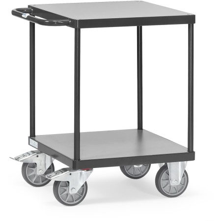 Fetra Tischwagen mit 2 Böden, Tragkraft 500 kg, Grey Edition