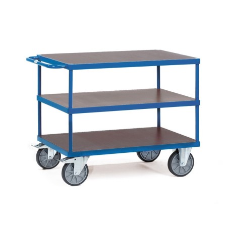 Fetra Tischwagen mit 3 Böden, wasserfeste Plattform, Tragkraft 500 / 600 kg