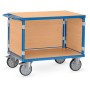 Fetra Tischwagen mit 3 Wänden, blau, Tragkraft 500 / 600 kg