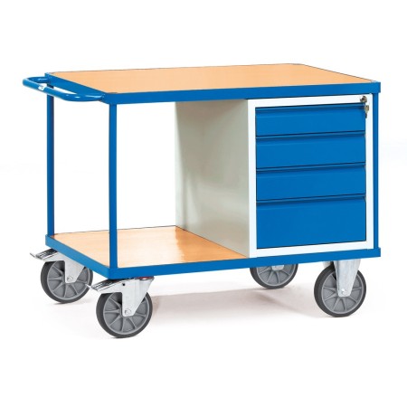 Fetra Tischwagen mit 4 Schubladen und 2 Ladeflächen 1000 x 700 mm