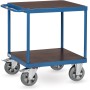 Fetra Tischwagen mit quadratischen Ladeflächen, blau 700 x 700 mm