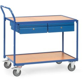 Fetra Tischwagen mit Schubladen, Ladefläche 1000 x 600 mm, Griff hochstehend