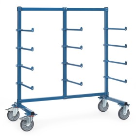 Fetra Tragarmwagen mit 12 PVC überzogenen Tragarmen, Abrollsicherung, einseitig Fetra Tragarmwagen mit 12 PVC überzogenen Tragarmen, Abrollsicherung, einseitig