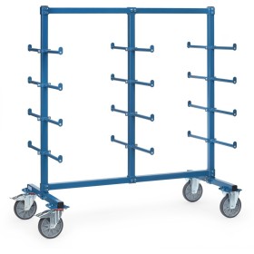 Fetra Tragarmwagen mit 24 PVC überzogenen Tragarmen, Abrollsicherung, zweiseitig Fetra Tragarmwagen mit 24 PVC überzogenen Tragarmen, Abrollsicherung, zweiseitig
