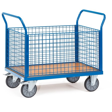 Fetra Vierwandwagen mit Wänden aus Drahtgitter