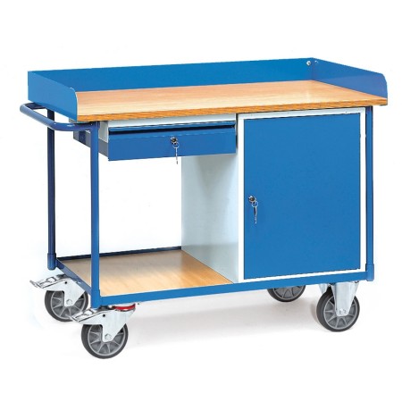 Fetra Werkstattwagen mit Umrandung, 1 Schrank und 1 Schublade