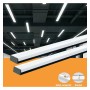 Lineare LED - Deckenaufbauleuchte 18W - BERGEN - Schwarz - PC - CCT - 59cm