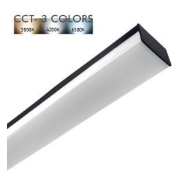 Lineare LED - Deckenaufbauleuchte 36W - BERGEN - Schwarz - PC - CCT -119cm Lineare LED - Deckenaufbauleuchte 36W - BERGEN - Schwarz - PC - CCT -119cm