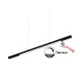 Lineare LED-Hängeleuchte 40W - VISION - Enden um 350° drehbar - PIR-Sensor - Dimmbar 1-10V - 150cm