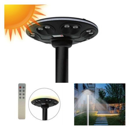 Solar-LED-Strassenlaterne - GARTEN - ABS - 4000K + Fernbedienung