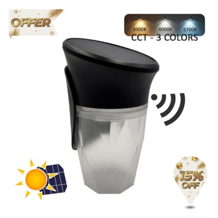 Solar-Wandleuchte COFFEE 200Lm mit Bewegungssensor - CCT - IP54
