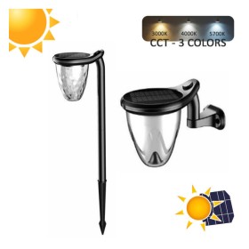 Solar-Wandleuchte mit 3X1 - 200Lm - CCT - IP54 Solar-Wandleuchte mit 3X1 - 200Lm - CCT - IP54