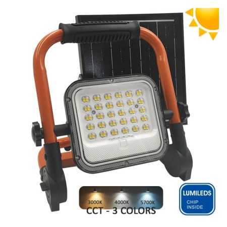 Tragbarer 50W Solar-LED-Flutlichtstrahler - 3CCT - Lumileds Chip IP65