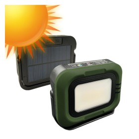Tragbarer LED-Solarstrahler - CCT - 1200 Lumen - Power Bank + USB aufladbar Tragbarer LED-Solarstrahler - CCT - 1200 Lumen - Power Bank + USB aufladbar