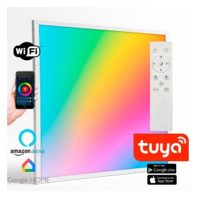 LED Panel 60x60 - Dimmbar - 40W CCT + RGB + SMART Alexa - Google LED Panel 60x60 - Dimmbar - 40W CCT + RGB + SMART Google - Alexa