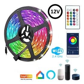 Pack 24W 12V SMART WiFi RGB+CCT LED-Streifen + Fernbedienung - Dimmbar - SMD5050 Pack 24W 12V SMART WiFi RGB+CCT LED-Streifen + Fernbedienung - Dimmbar - SMD5050