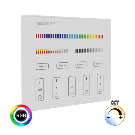 RF-Touchpanel-Steuerung für Wand-LED RGB + CCT 4 Zonen