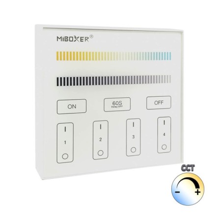 Wand-Fernbedienpanel B2 - Für LED CCT Lichter 4 Zonen - (2.4GHz)