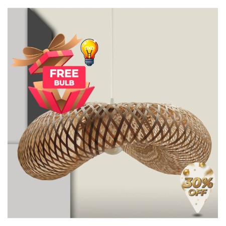 Lampe Suspendue - BAMBOO MALAKA - pour LED E27