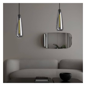 LED-Filament-Pendelleuchte - Rauchiges Glas - 4W - Bernstein