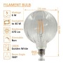 LED-Filamentlampe - Kugel - Dekorative 6W E27 - Bernstein - BIG Ø175mm