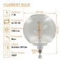 LED-Filamentlampe -GLOBE- Dekorativ 7W E27 - Bernstein