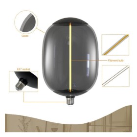 LED-Glühlampe mit Rauchglas-Filament BIG - 4W E27 - T178 - Bernstein