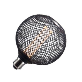 LED-Lampe - Modernes schwarzes Metall - 4W - E27 - G125 - Dimmbar