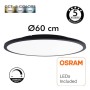40W LED Deckenleuchte DIMMBAR - OSLO - Schwarz - Ø60 cm - SELECTABLE COLOR - CCT