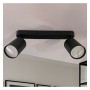 Orientierbare Deckenleuchte - ROTERDAM SCHWARZ - Aluminium - für zwei GU10-Lampen